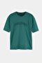 Dark Green Oversize/Relaxed Fit Embossed Printed T-Shirt Tmnss26Ts00084 - 5