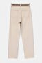 Beige Belt Accessory Detailed Cut-Leg Stretch Jeans Tdrss26Je00021 - 6