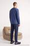 Indigo Regular Slogan Printed 100% Cotton Knitted Pajama Set Tmnaw27Pt00001 - 4