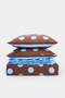 Double Brown-Blue Polka Dot and Striped Reversible Elasticized Fitted Sheet Bedding Set Tphaw27Ckn00005 - 3