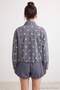 Gri Puantiyeli Dik Yaka Denim Ceket TWOAW27CE00017 - 5