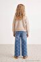 Mavi Kız Çocuk Pamuklu Esnek Kumaşlı Puantiyeli Wide Leg/Geniş Paça Jean Pantolon TKDAW27JE00006 - 2