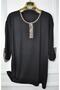 Plus Size Capri Sleeve Combed Cotton Blouse - 3