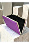 Purple Color Satin Silver Case Silver Stone Evening Dress Bag Evening Bag Wedding Engagement Portfolio - 4