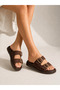 Linda Women's Amatomik Sole Comfortable Lightweight Soft Buckle Suede Slippers - 2