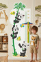 Confused Pandas Themed Height Measuring Wall Sticker for Children's Room