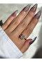Women's Gold Color Single Stone Ring