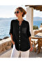 Sequin Detailed Three-Quarter Sleeve Italian Shirt