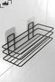 Set of 3 Adhesive 4 Hooks Stainless Bathroom Shelf Matte Black Bathroom Shampoo Holder Shower Cabin Shower Hanger - 5
