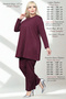 Plus Size Women's Spring Summer Hijab Tunic and Pants Viscose Double Mother Set High Quality Plum