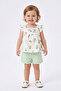 Baby Girl Daisy Printed Shoulder Ruffle 6-9-12-18-24 Months Suit