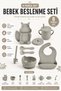 Gray Color Bpa Free Vacuum Silicone Nutrition Set with Squirrel Figure