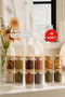 12-Piece Glass Jars with Bamboo Lids 0.80 L (800 ml) – Dry Food Storage Jars, Airtight