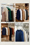 Business Class 5 Pieces 40 cm Plexiglass Transparent Gold Hook Clothes Hanger Coat Jacket Hanger - 5