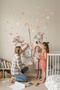 Girl's Room Cute Rabbits with Pink Umbrella Wall Sticker Set - 3