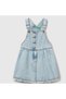 Benetton baby girl button-down denim overalls dress, ages 1-6, denim