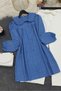 Baby Collar Buttoned Tunic -Indigo - 3