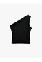 Asymmetrical Drape Detailed One Shoulder Blouse - 4