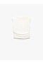 Draped Stand Collar Sleeveless Crop Slim Fit Top - 4