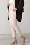 Thick Belted Fabric Trousers -Beige - 6