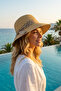 Women's Fedora Style Wide Brim Hat Stylish Combination