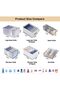 5-Pack Foldable Wardrobe Clothes Organizer with Handle, Gray Storage for Jeans - 4