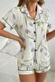 Floral Printed Shorts Pajama Set - 5