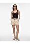 High Waist Mini Shorts with Belt Detail and Pockets