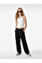 Ribbed Buckle Detailed Strappy Crop Tank Top