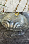 Honey Crystal Footed Cake Jar Plate & Glass Cake Pastry Food Presentation - 4