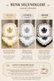 Liva Gold 6-Piece Cocktail Coffee Presentation Napkin Maras Work Glaze Embroidery Embroidered Presentation Napkin - 4
