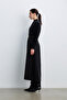 Black Belt-Detail Jile Dress - 6
