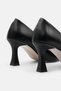 Comfortable and Stylish 5 Cm Goblet Heeled Shoes Black Women's Stiletto Alya - 6