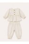 Bohemian Style Muslin Holiday Baby Girl Set Lace Detailed Blouse and Drawstring Hem Two-Piece Set 2008 - 2