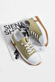 Raul Women's Rubber Laced Light Sole Genuine Leather Sneaker Water Green/White - 5