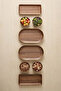 Set of 8 Wooden-Look Breakfast Serving Set - Serving Plates and Bowls, Decorative Plate Set - 5