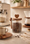 Acacia Lid Glass Jar 570 ml with Spoon |   Airtight Spice Container Tea Coffee Sugar Storage Container - 5
