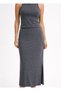 Anthracite Color Slit Skirt
