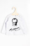 White Ataturk Printed Long Sleeve Girls' T-Shirt - 5
