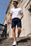 Men's Denim Shorts Slim Fit Jean Shorts - C342 - 6