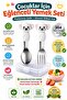 Light Gray Premium Children's Bpa Free Silicone Handle Stainless Steel Tip Fork-Spoon with Koala Figure, 9+ Months - 2