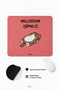 Rubber Mouse Pad with Spirograph, 19 Cm, Non-Slip Base, Comfortable and Soft Mousepad for Home Office Gaming