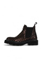 Brown leather women's flat boot 01wr3401 - 4