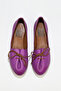 Lilac Leather Women's Ballerinas 01Wl1237 - 5