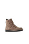 Beige nubuck women's flat boot 01wv7503 - 3
