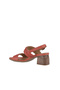 Coral Leather Women's Heeled Sandals 01Ws1400 - 4