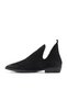 Black Nubuck Women's Flat Boots 01Wd3605 - 3