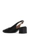 Black Leather Women's Heeled Shoes 33Wa830 - 5