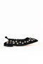 Black Leather Women's Flat Ballerinas 30Wa24223