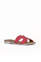 Fuchsia Leather Women's Flat Slippers 01Wq2015 - 2